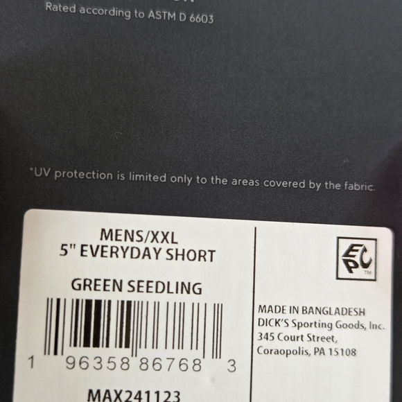 VRST Men's XXL Green Seedling 5" Everyday Short with Zippered Pocket New Hiking - Picture 5 of 11